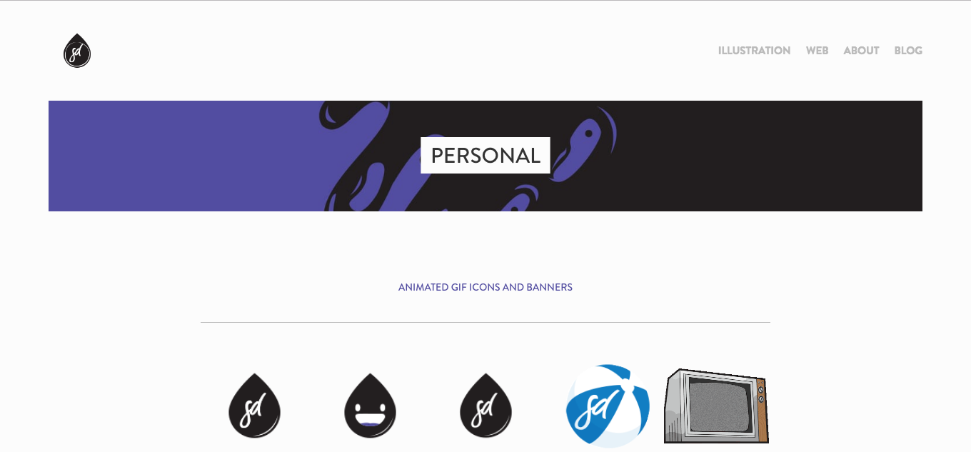New section headers help viewers identified where they are on the site. Also giving a taste of what to expect.