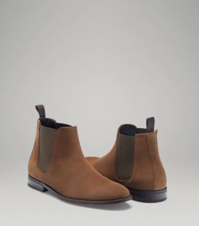 Massimo Dutti Tan Chelsea Boots