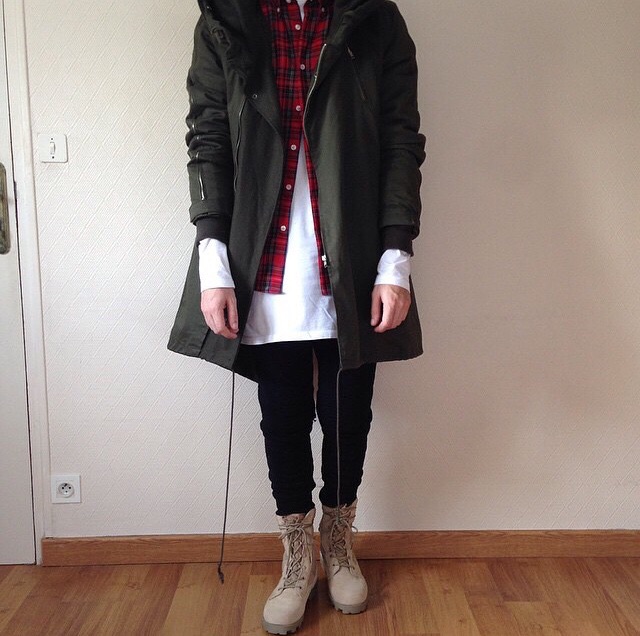 @imjvii wearing layers with his boots. 