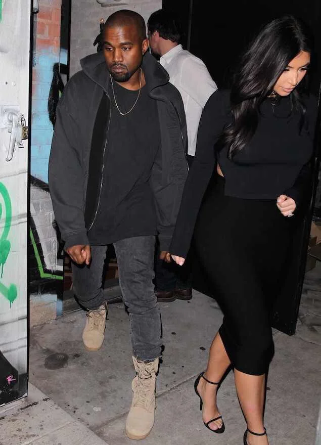 kanye wearing desert boot