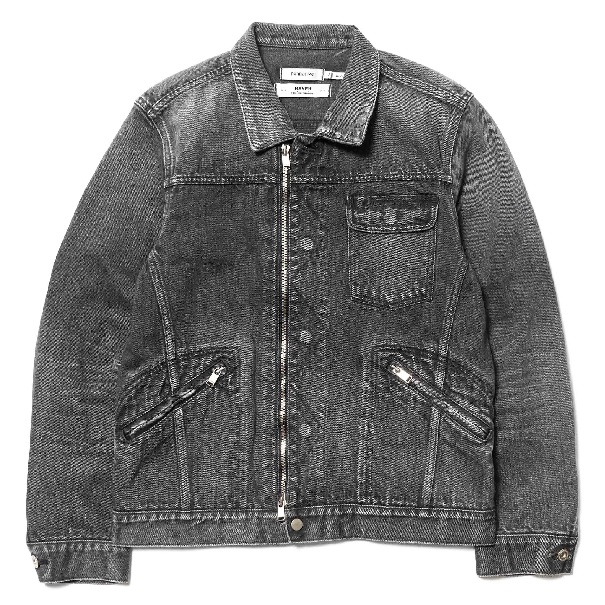 nonnative x Haven Worker Jacket Cotton 13oz Selvedge Denim VW "Russell" Black