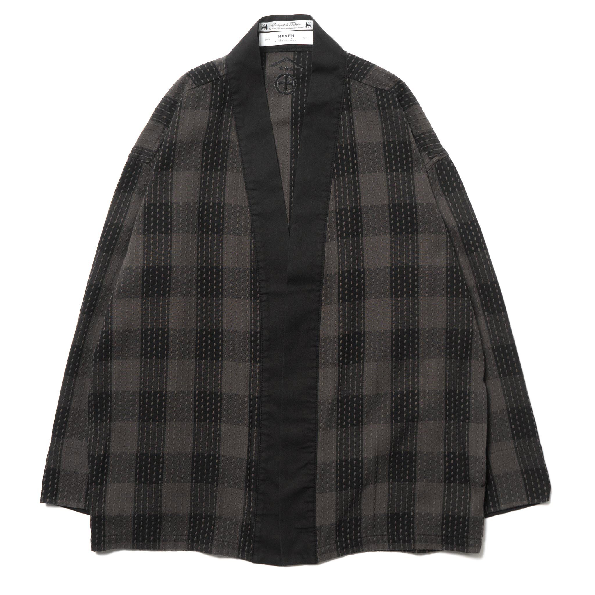 Sasquatchfabrix. x Haven Overdyed Sashiko Block Check Haori