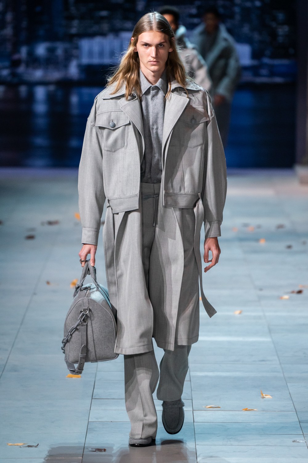 Shop Louis Vuitton Men's Grey Down Jackets