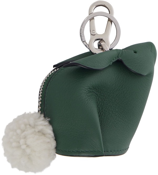 Loewe Green Bunny Charm Keychain, SSENSE