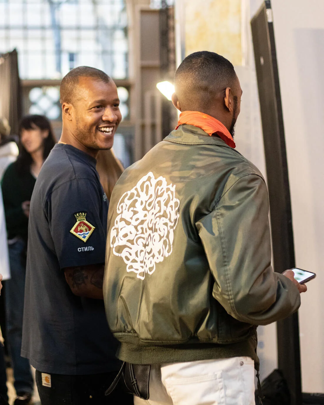 Backstage at Heron Preston's FW20 Show
