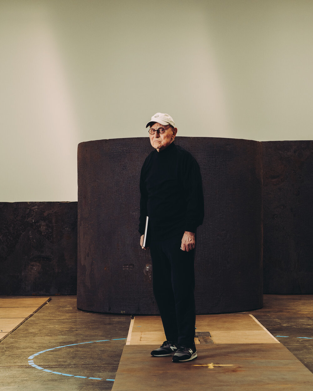  August 9, 2019: A portrait of Richard Serra with pieces from his upcoming show at Gagosian.   
