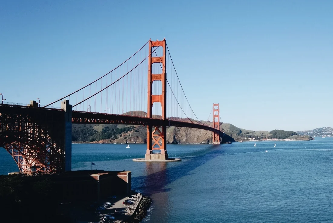 The iconic Golden Gate Bridge