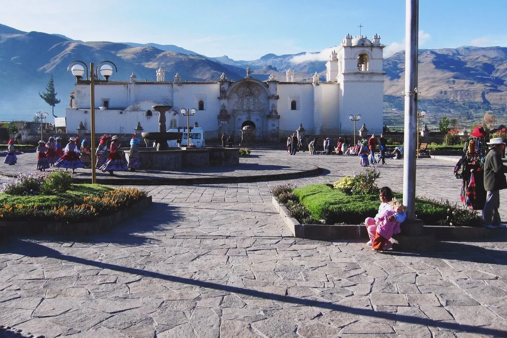 The Church of the Immaculate Conception of Yanque and the dancing ladies