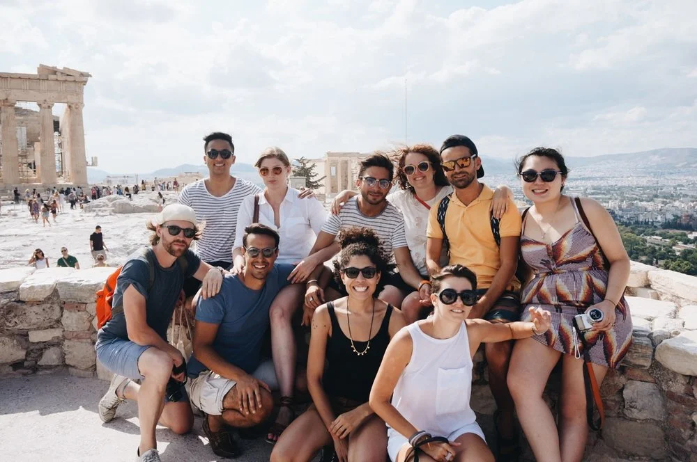 The Greek sun, ancient ruins and beautiful friends