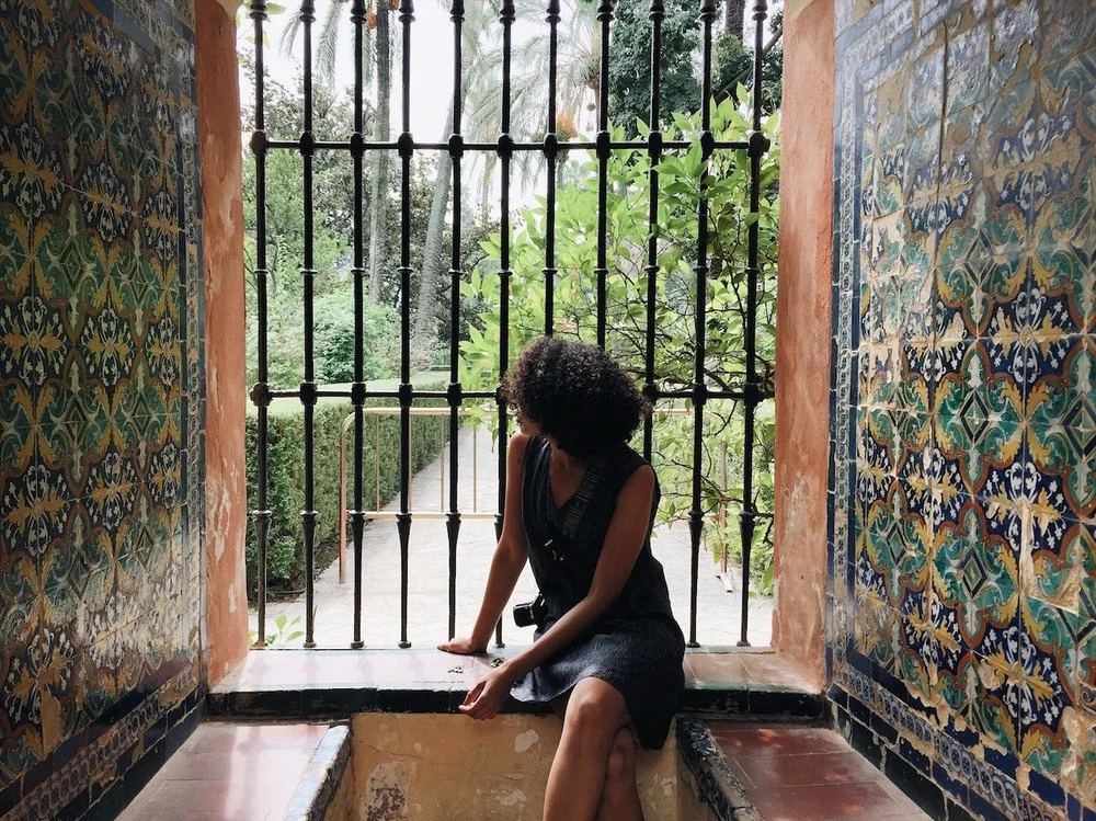 Taking a moment at the Real Alcázar de Sevilla