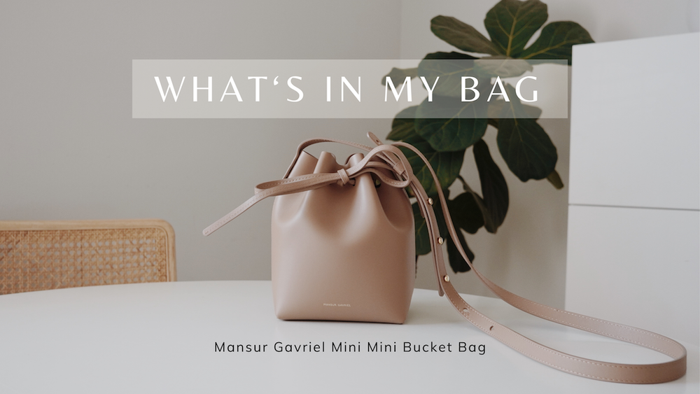 Mansur Gavriel Black Mini Bucket Bag