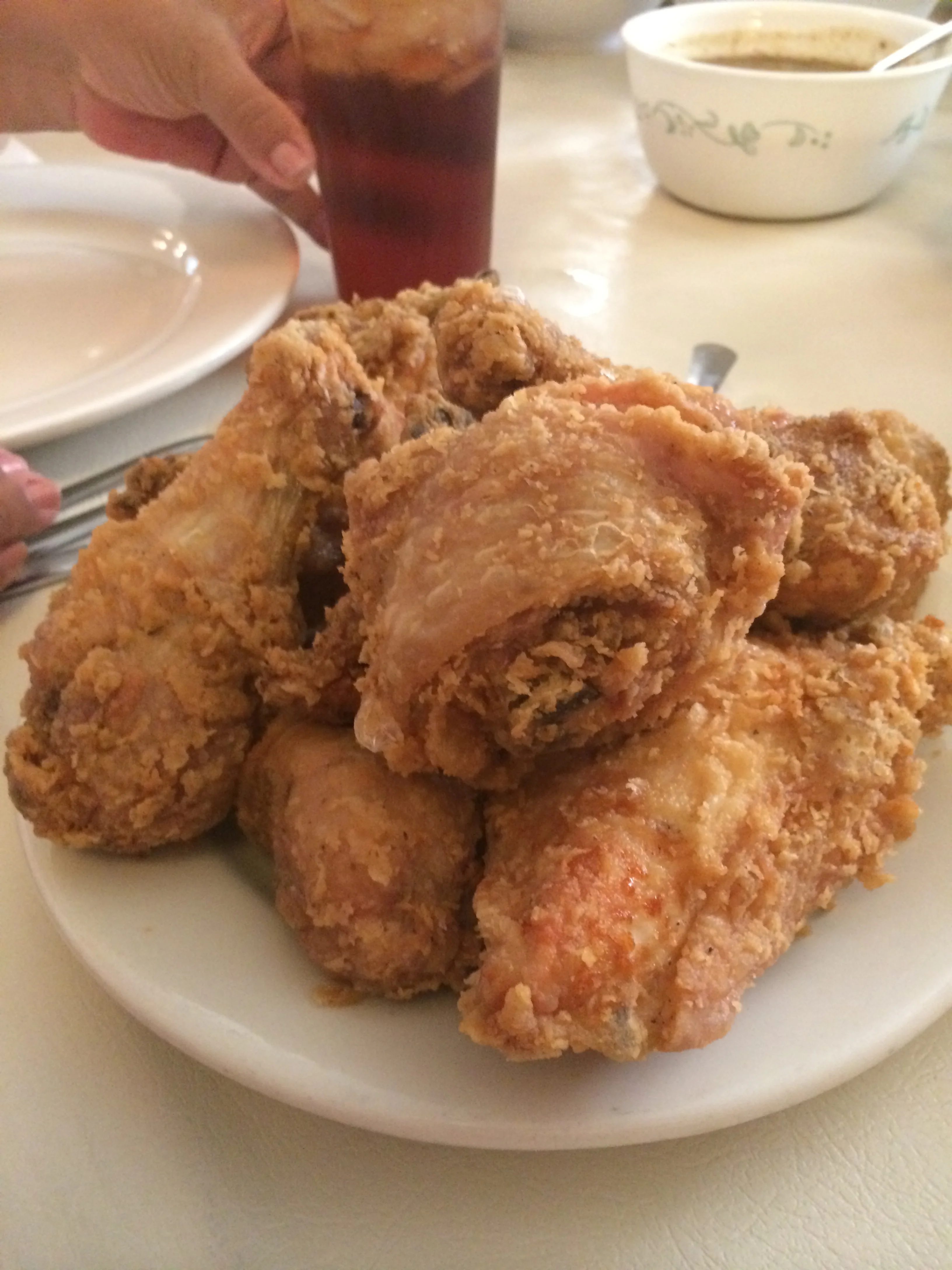 A estrela do cardápio: frango frito!