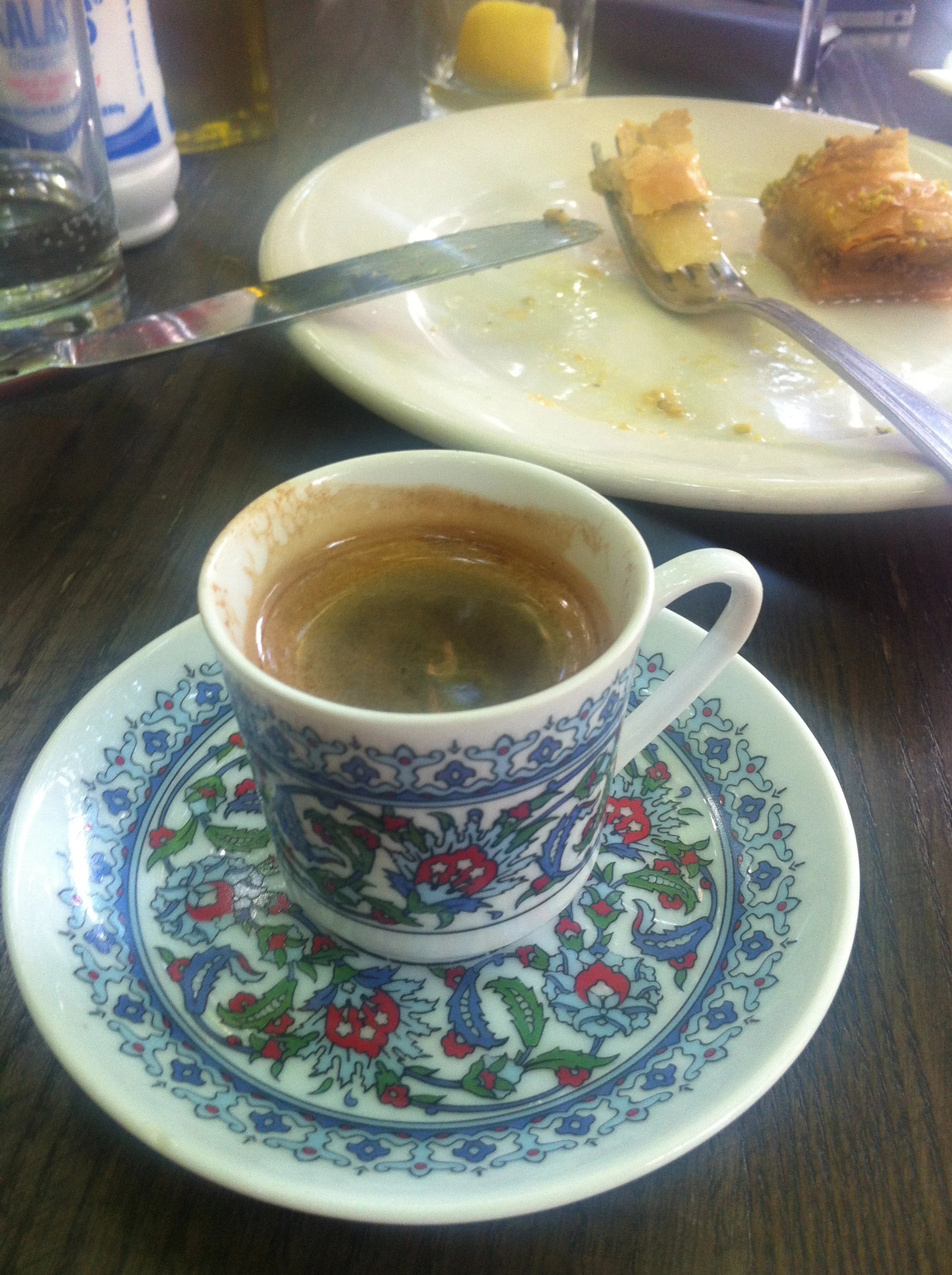 Café turco e Baklava.