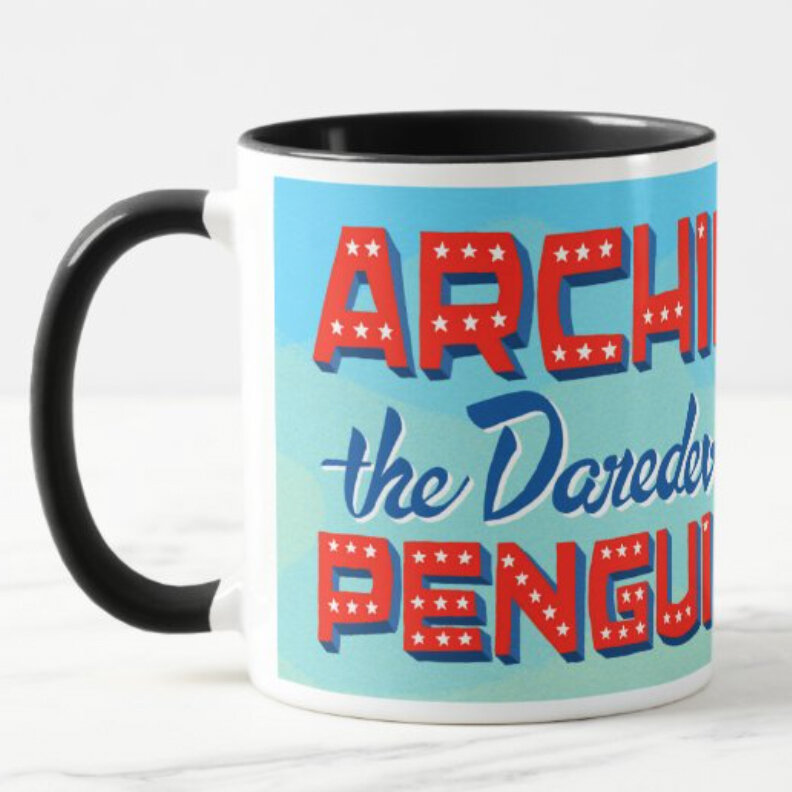 Archie the Daredevil Penguin Mug