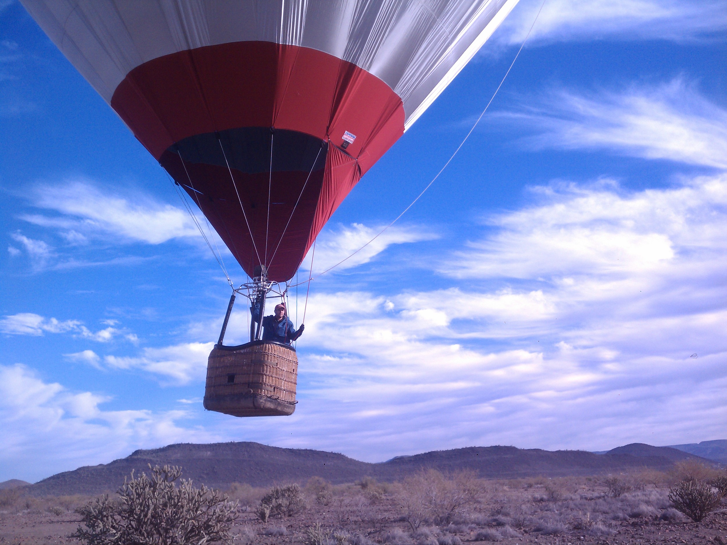 A student pilot solo flight in a hot air balloon.