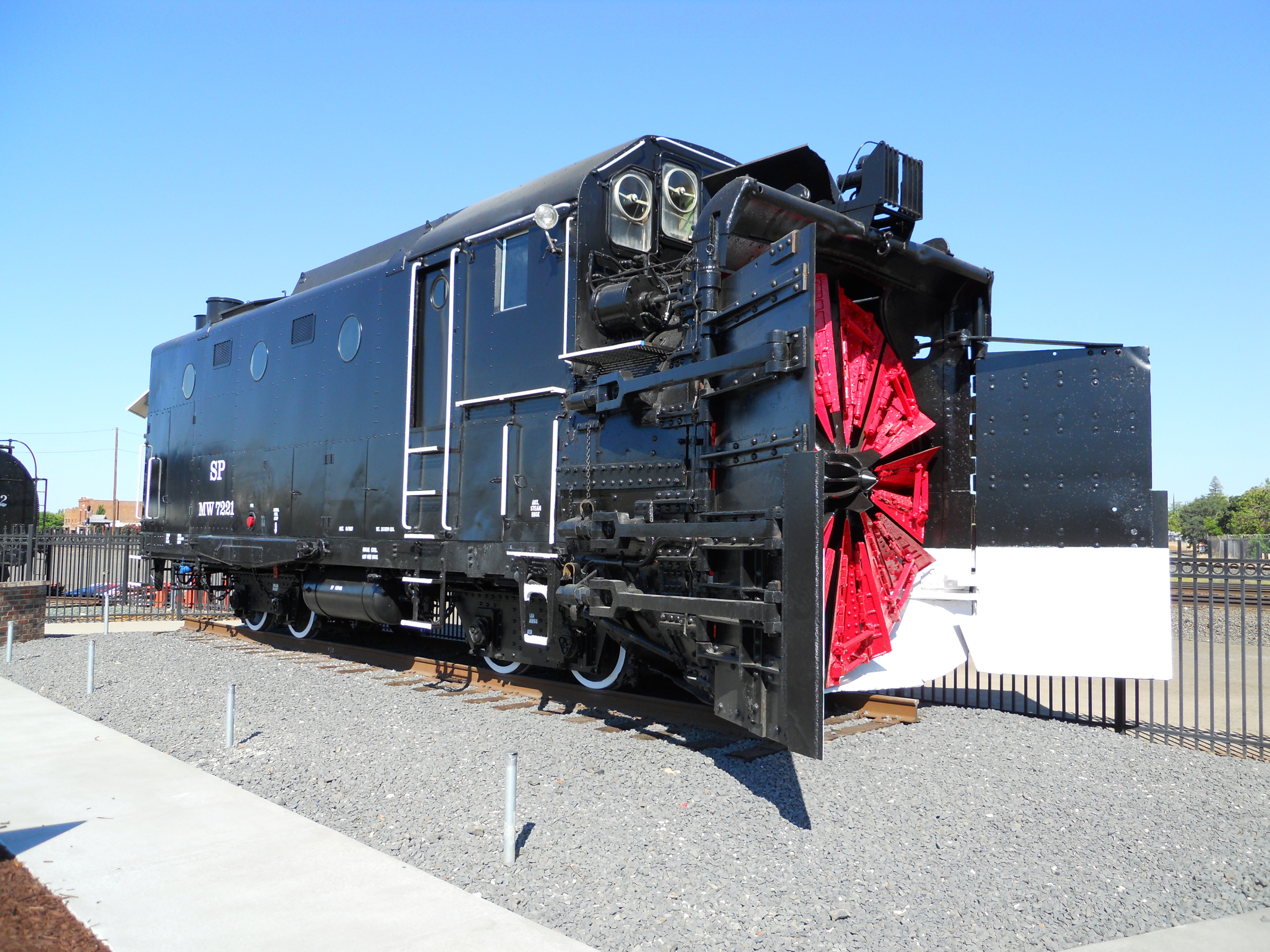 This restored snowplow was recently added to the Engine No. 2252 monument site.
