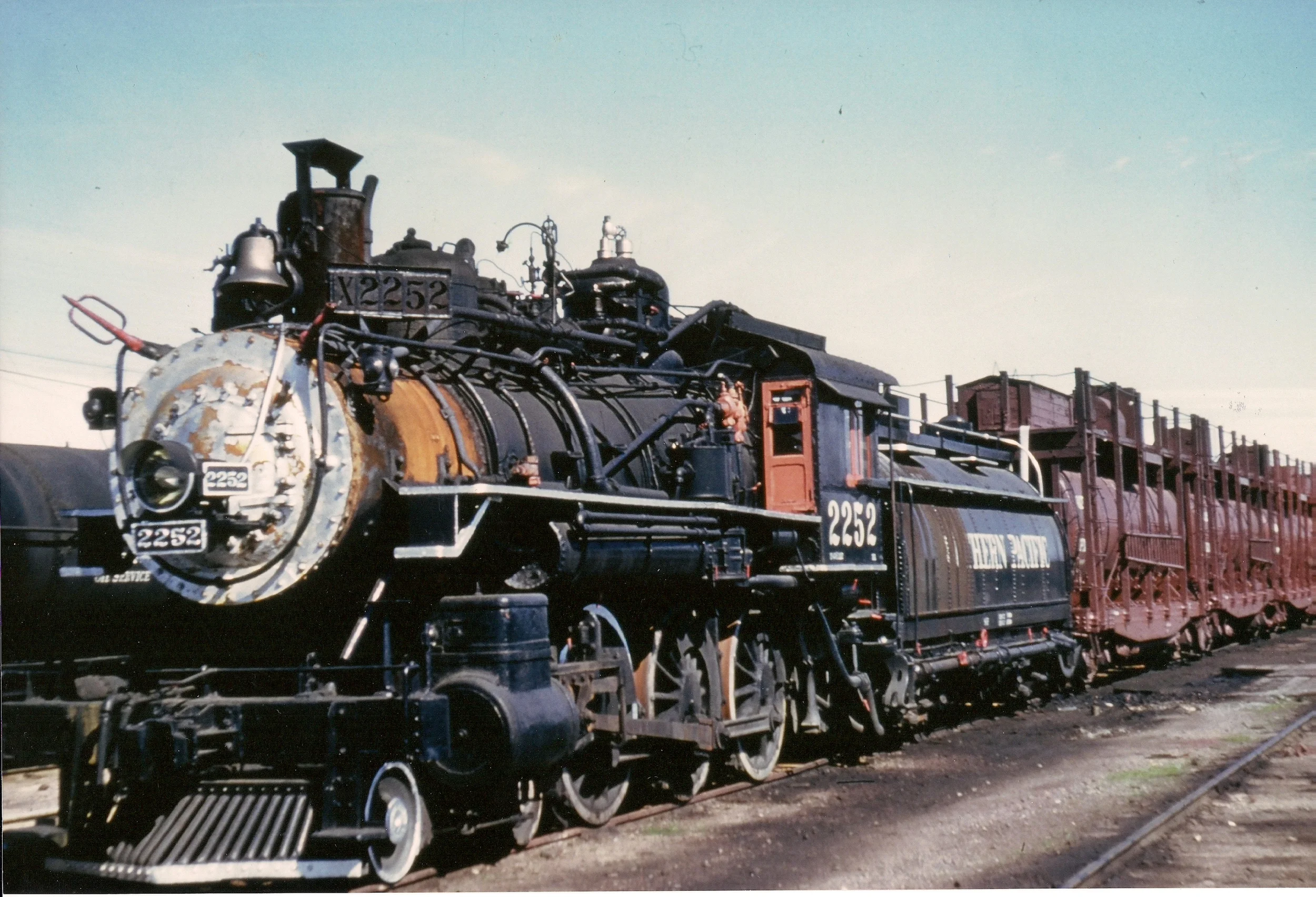 Locomotive No. 2252 in March 1956 at the time of its retirement from service. It would spend more than four decades at the Placer County Fairgrounds.