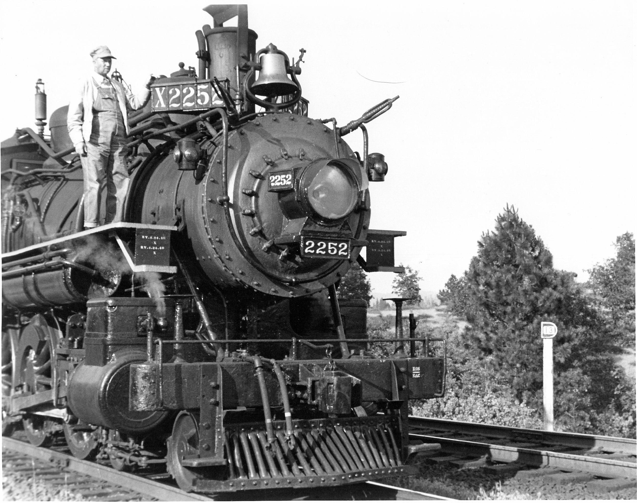"LOCOMOTIVE NO. 2252 IS A SYMBOL OF THE HISTORY AND OF THE SOCIAL AND ECONOMIC IMPACT OF THE RAILROAD ON ROSEVILLE.
