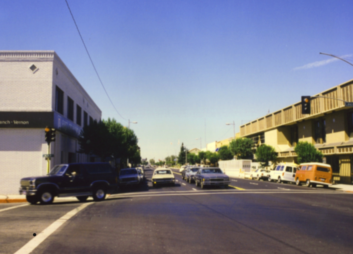 Vernon Street looking west from Lincoln Street circa 1980's.