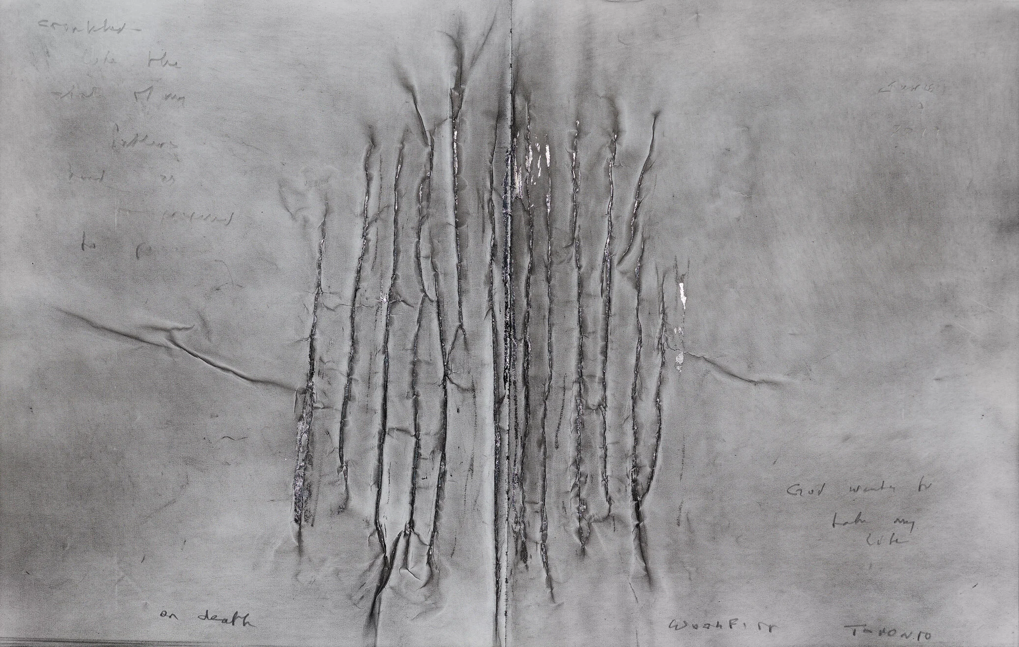 crinkled like the hand of my father...