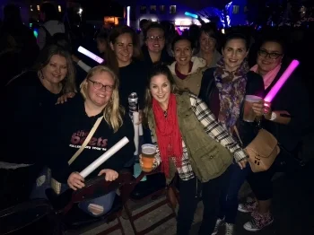 Meg and #poisenation repping at the Meaghan Trainor concert