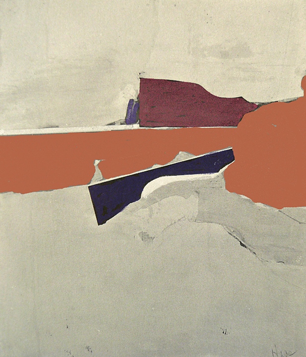     Red Band&nbsp;  (1963)      oil and collage on canvas,&nbsp;  60" x 48"  