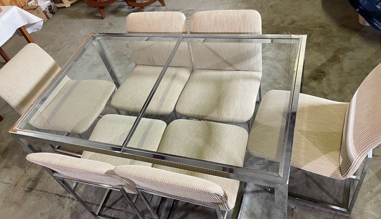 Milo Baughman Table 1500 and Chairs 3000 Set of Six III.jpeg