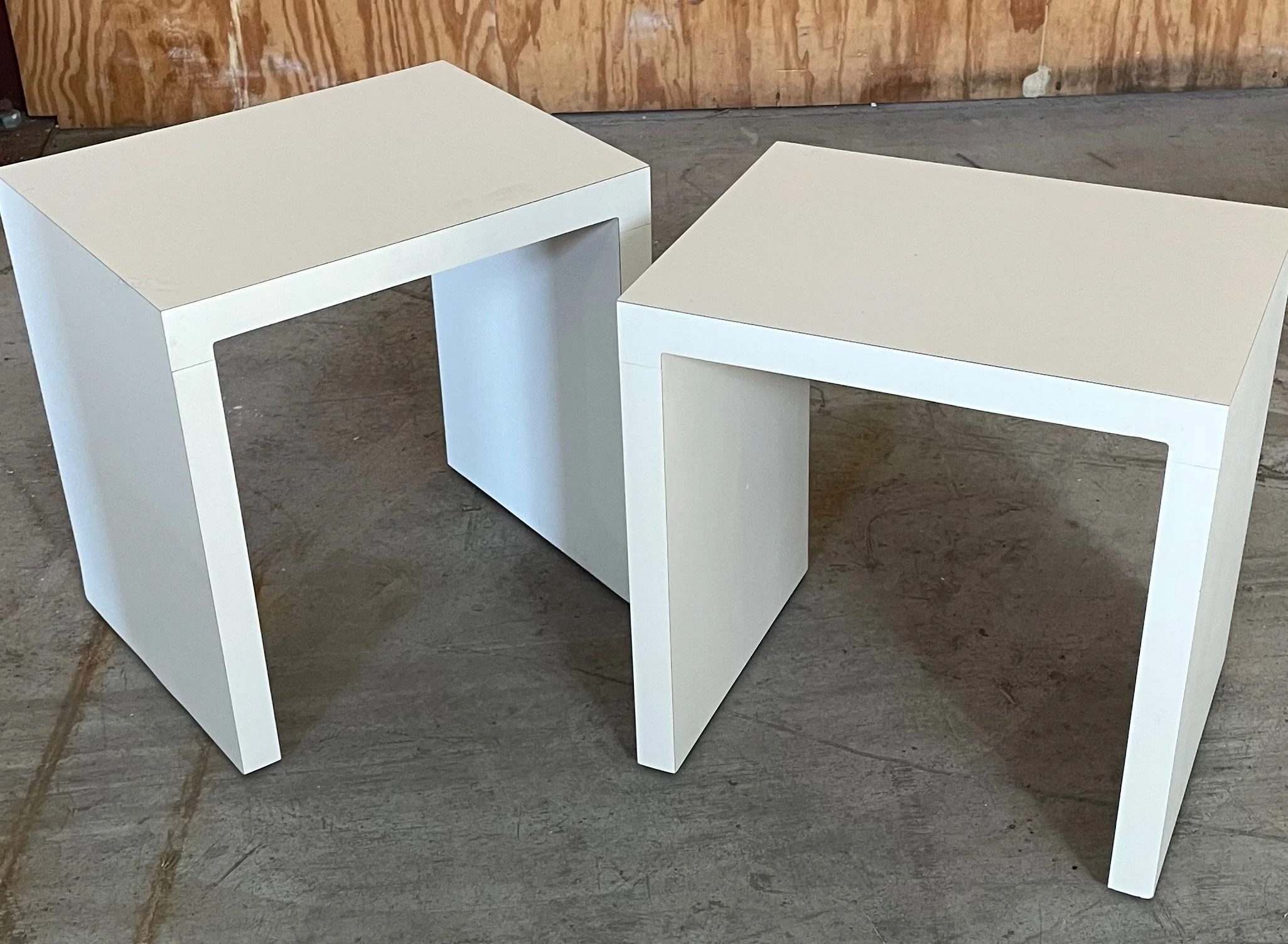 Pair of White Formica Side Tables II 550 Pair.jpeg