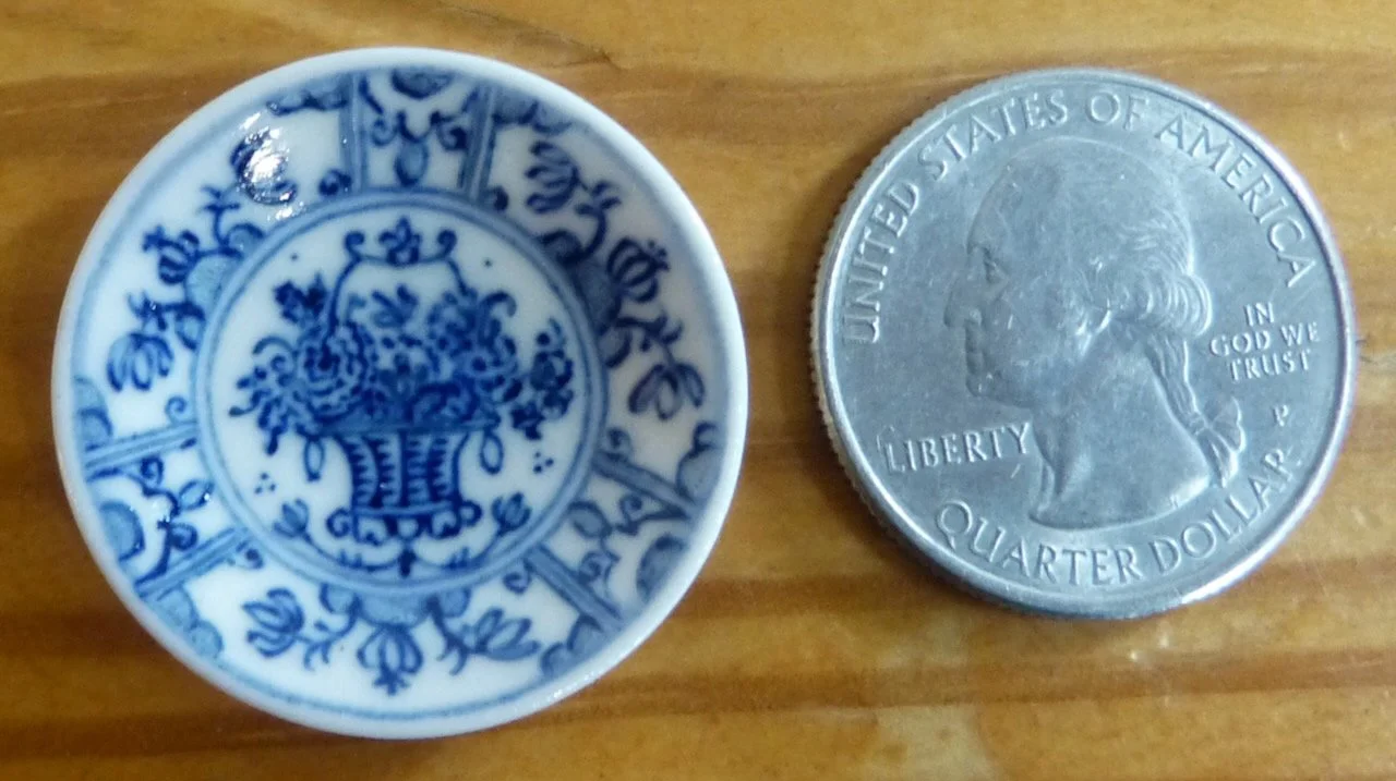 Rare Museum-Quality Delft Blue Porcelain Flower Basket Platter