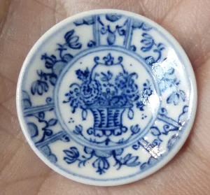 Rare Museum-Quality Delft Blue Porcelain Flower Basket Platter
