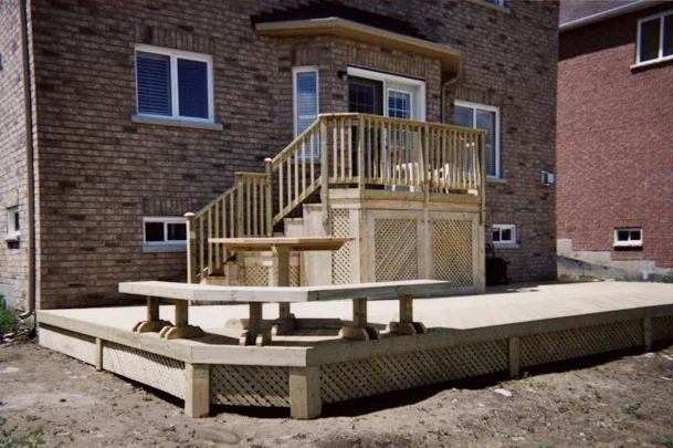 Two Level Deck for a New Home