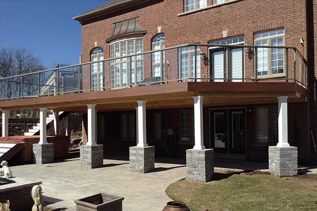 Another view of a quality deck built by Burloak Deck and Fence