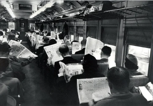 Being antisocial before cell phones.