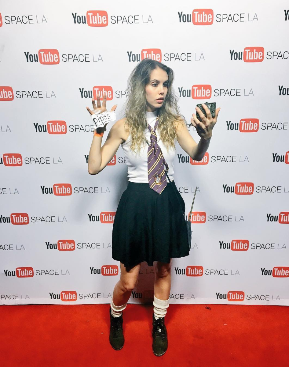 Kate as ‘Petrified Hermione Granger’ at YouTubeSpace LA