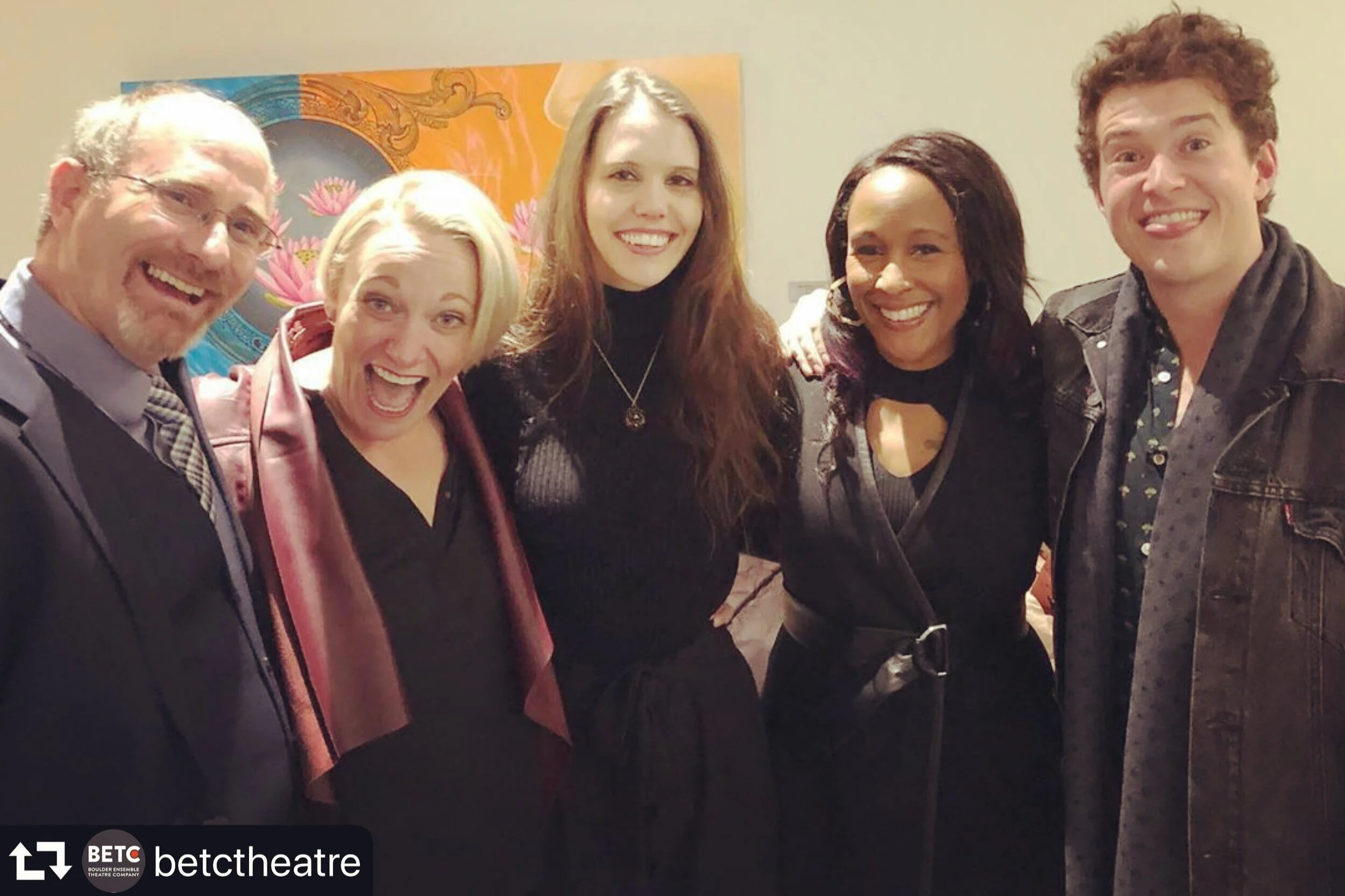 Cast of Bloomsday - Justin Walvoord (Robert), Megan Van De Hey (Cait), Kate Parkin (Caithleen), Director Jada Suzanne Dixon, Peter Bussian (Robbie)