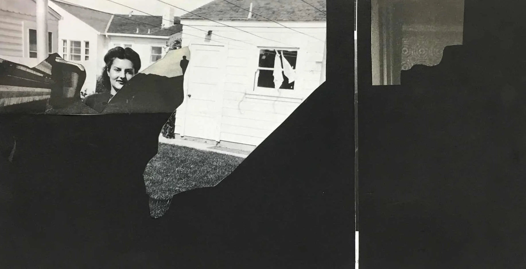 Looking Through - 2016 - Collage and charcoal on paper