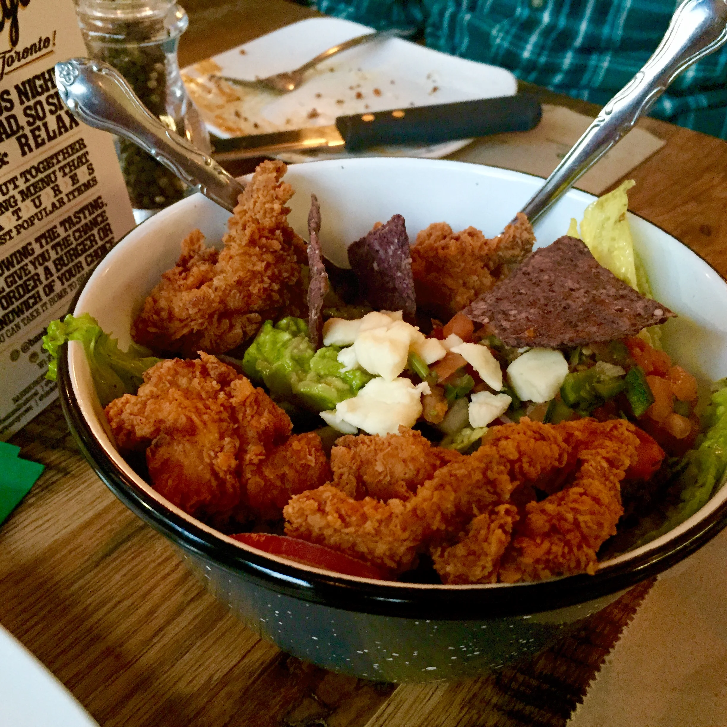 Fried chicken on a salad is still a salad :-)