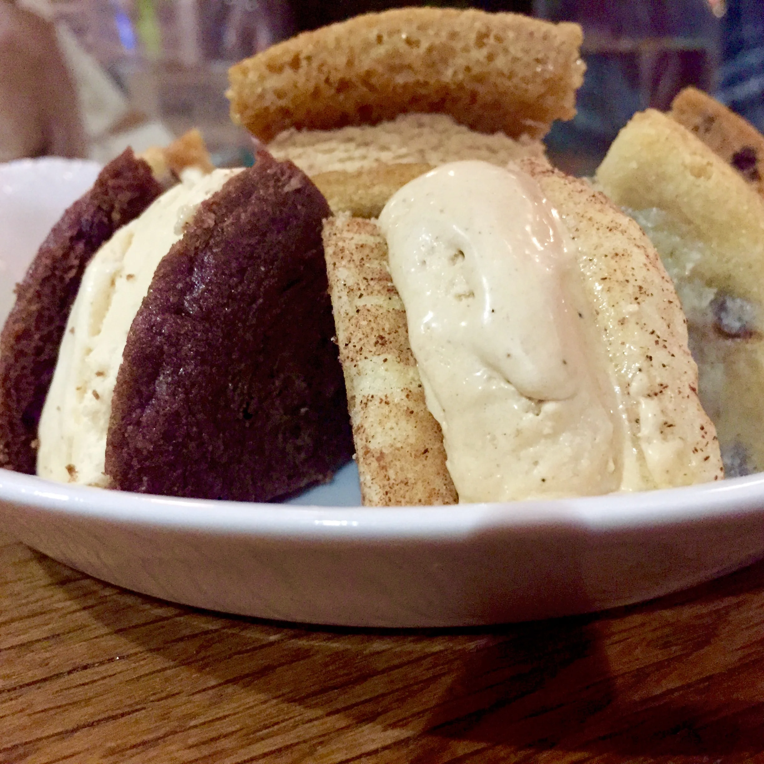 The big finish... ice cream sandwiches stuffed with Greg's ice cream.