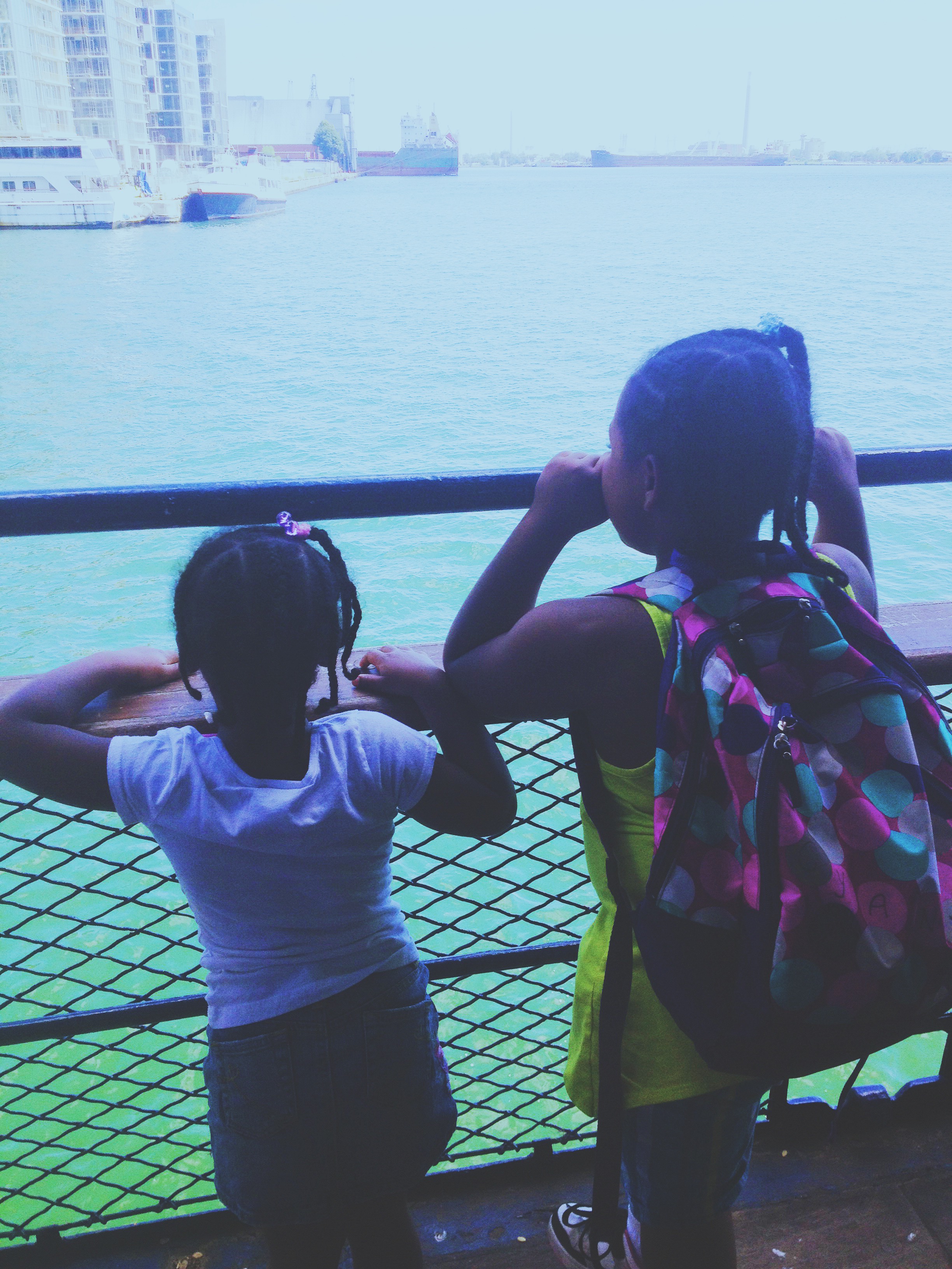 Angels on the ferry.