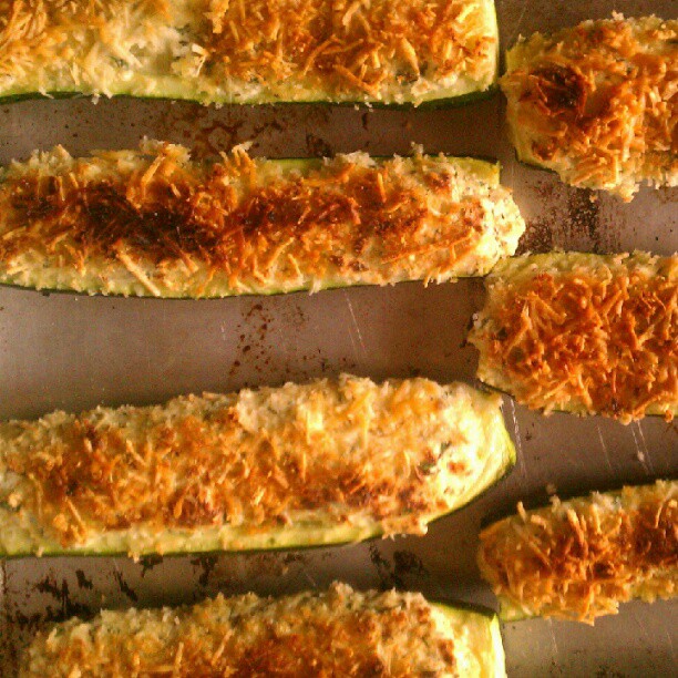 Zucchini stuffed with ricotta (Taken with Instagram)