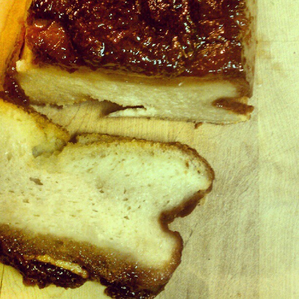 Buttered toast and jam pudding (Taken with Instagram)