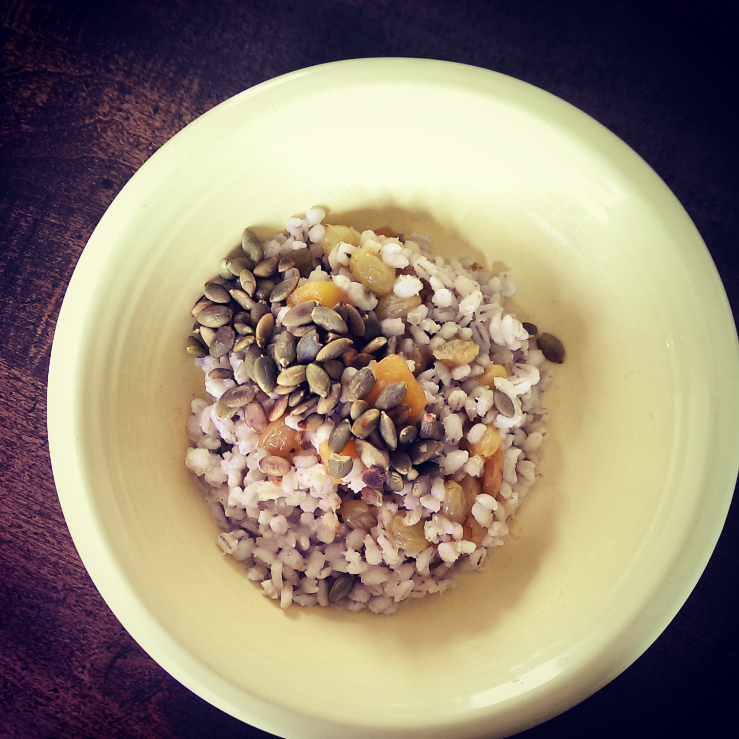 Morning Barley with Squash Compote