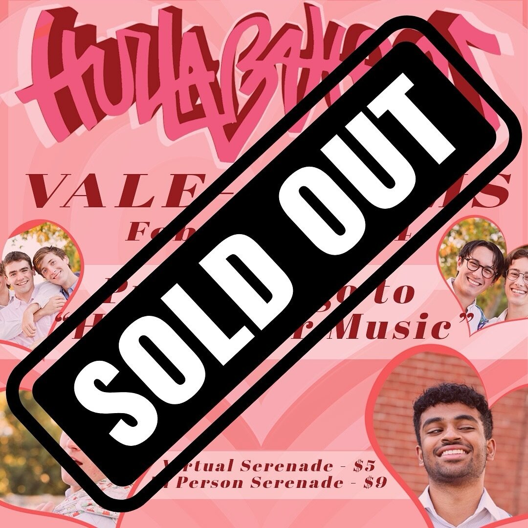 vale-grams are officially sold out❣️ 

we are so pleased to announce that we&rsquo;ve not only reached our donation goal of $1k, but thanks to everyone who participated, we&rsquo;ve doubled it! 

over 120 serenades later (including all of the embarra