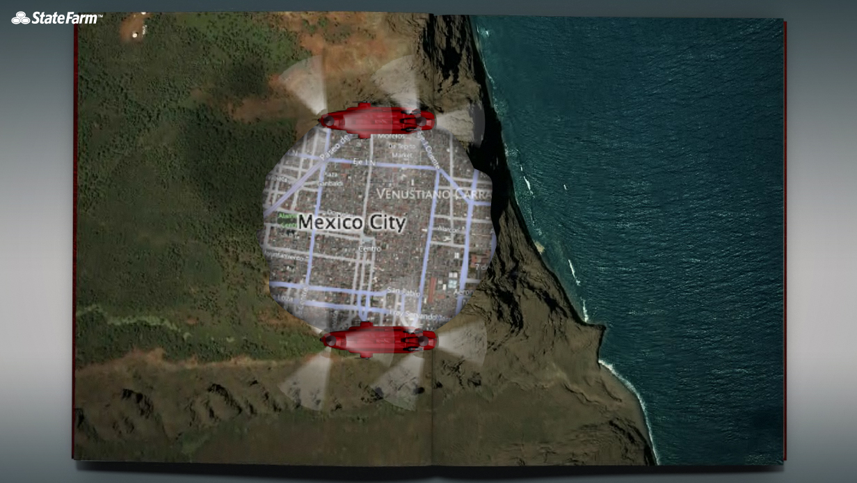 Part 5 Hometown Purchase: Real-time Bing technology showed how you purchased your hometown and moved it to the Caribbean.