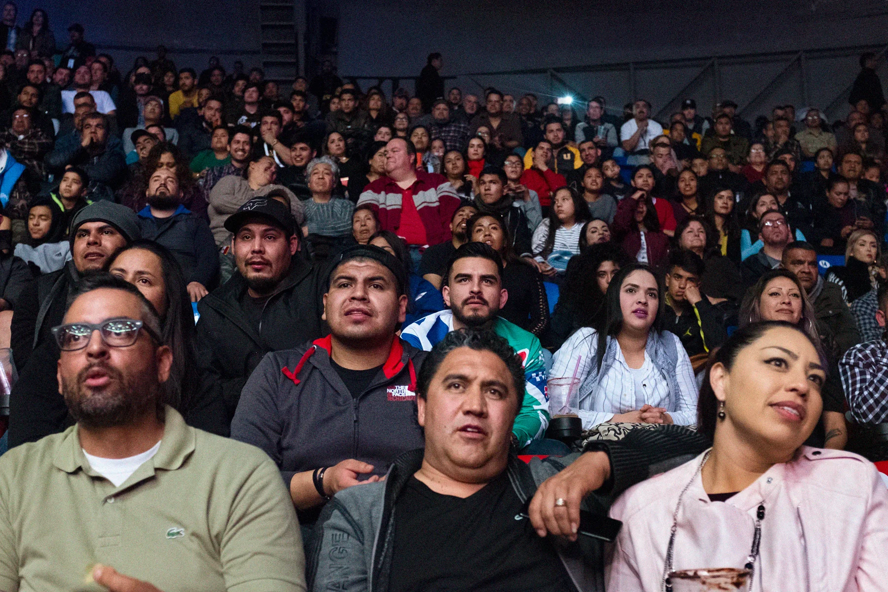 February 23, 2019 - Tijuana, BC, Mexico: The boxing fans at Auditorio Municipal Fausto Gutierrez Moreno. (Mallika Vora)