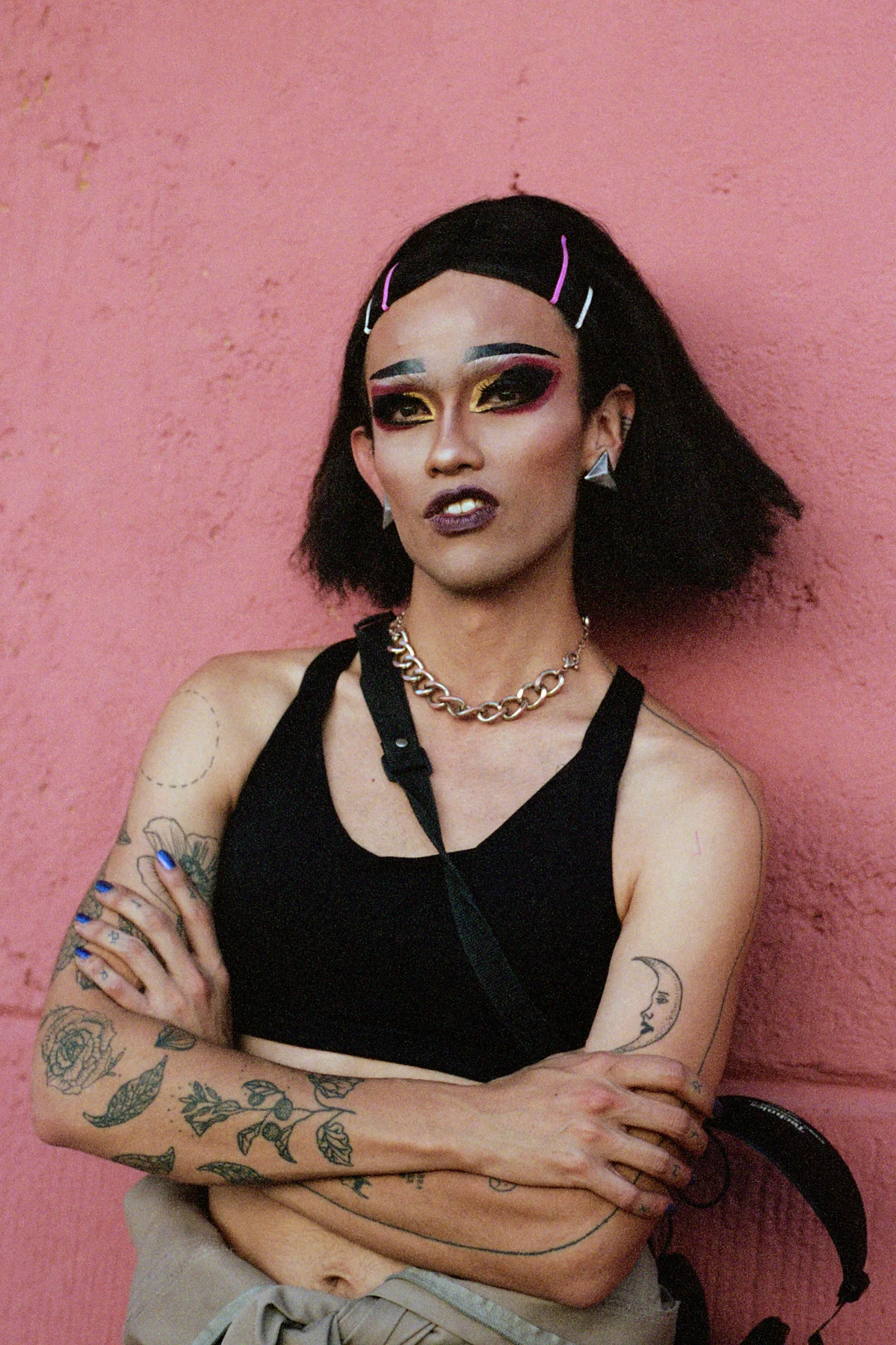 June 9, 2019 - Mexico City, Mexico: Dolores La Bacha Black, a 26-year-old bartender and performer at the bar who hosted Cañita Fest. (Mallika Vora)