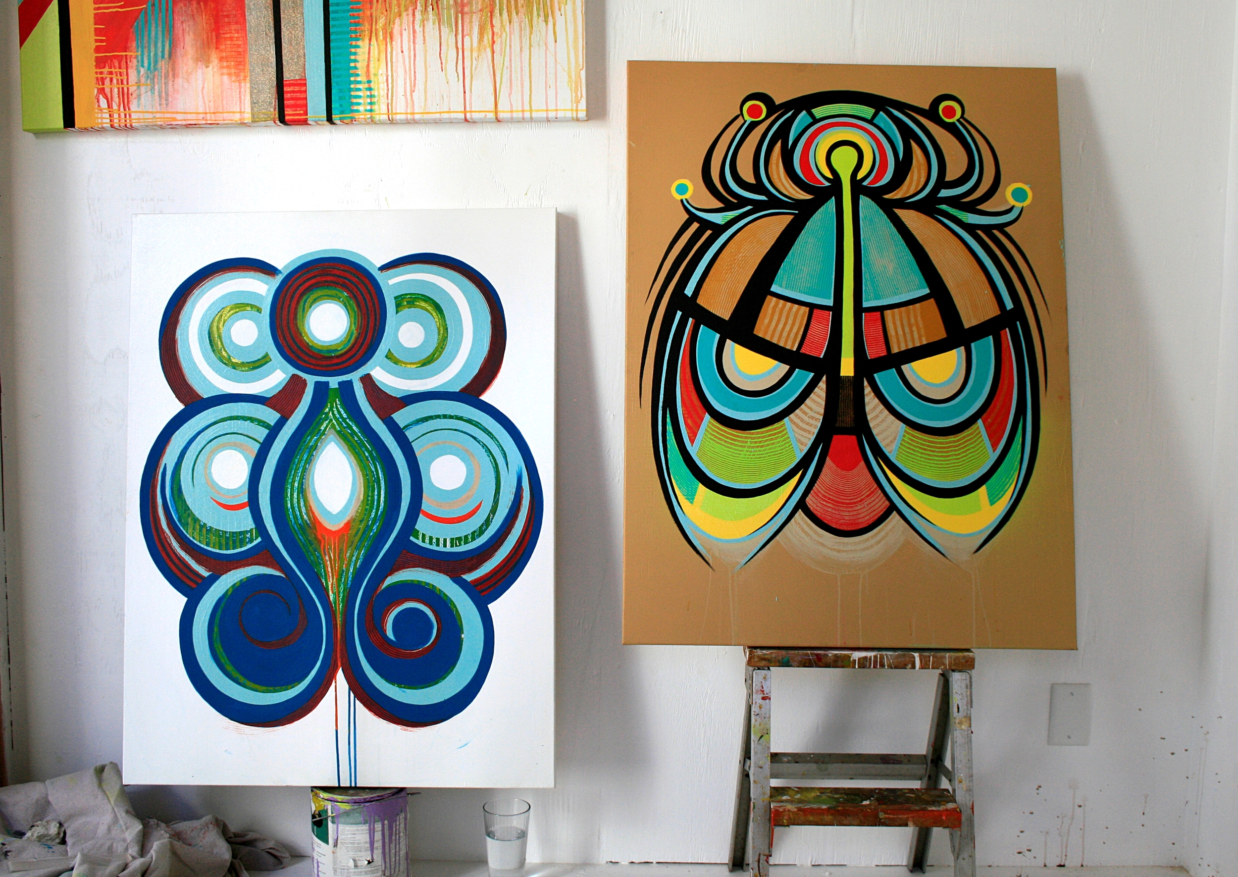 Two new abstract paintings I'm still working on..