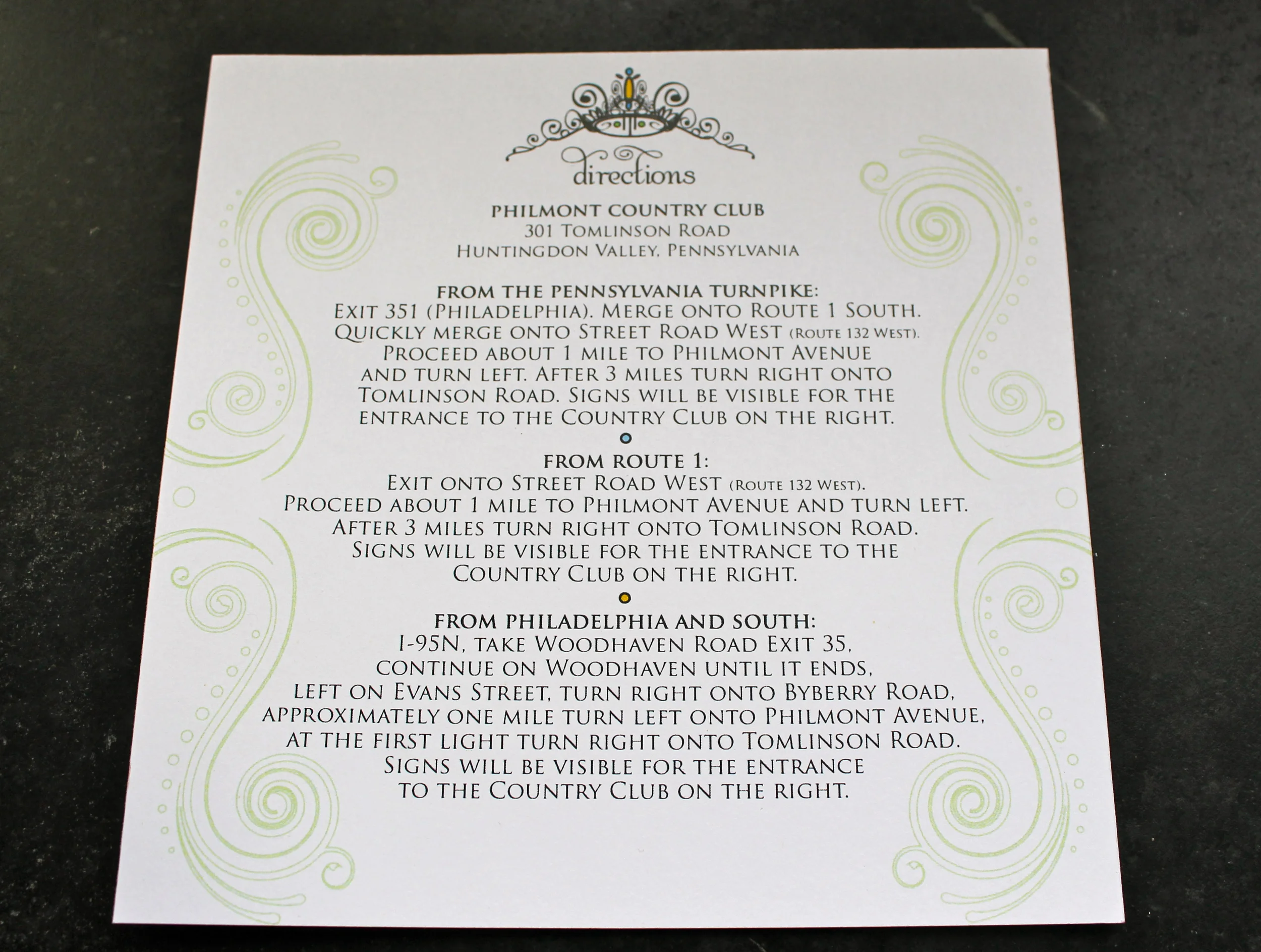 Lily's Directional  Card