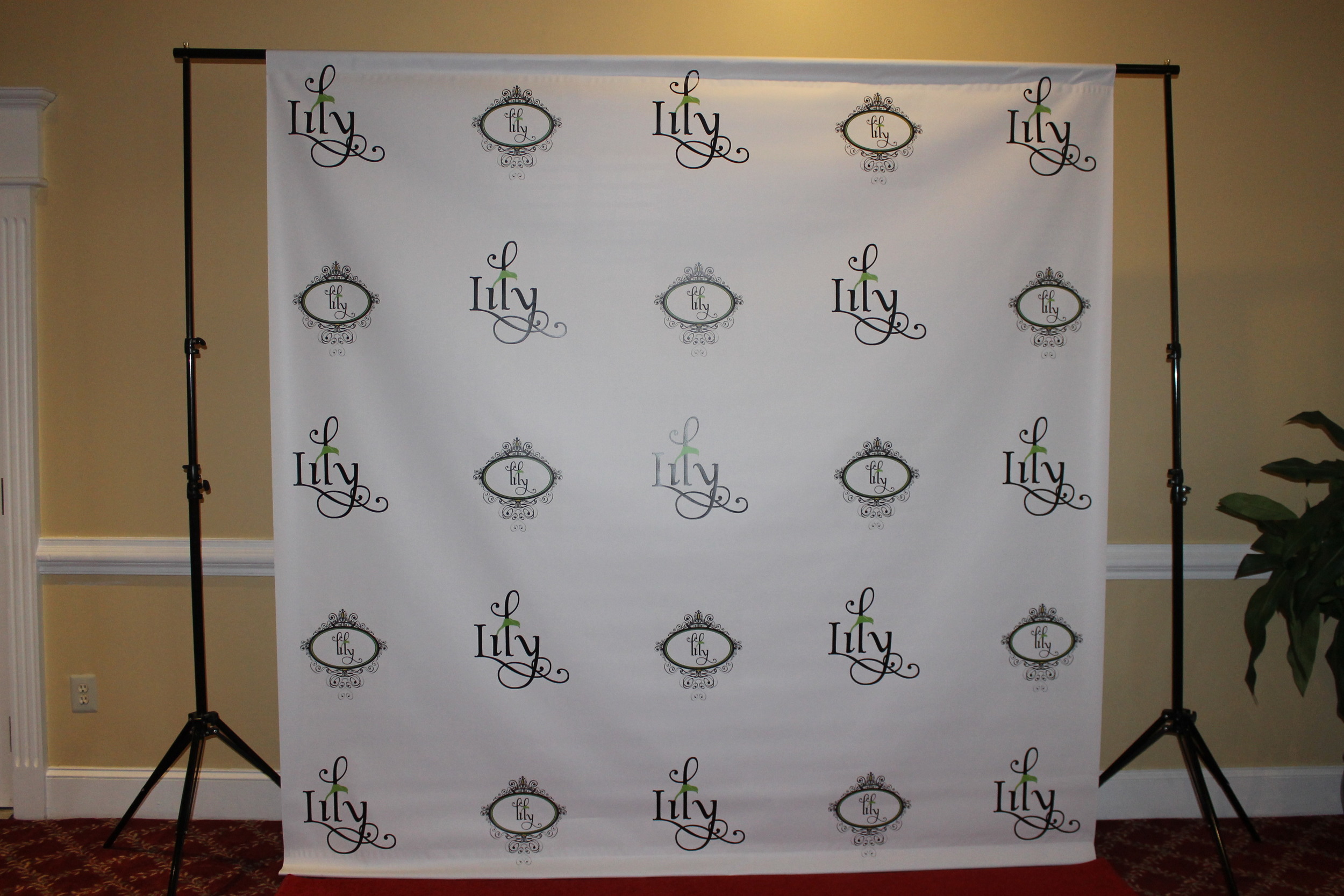 Photo Backdrop with Custom Logo