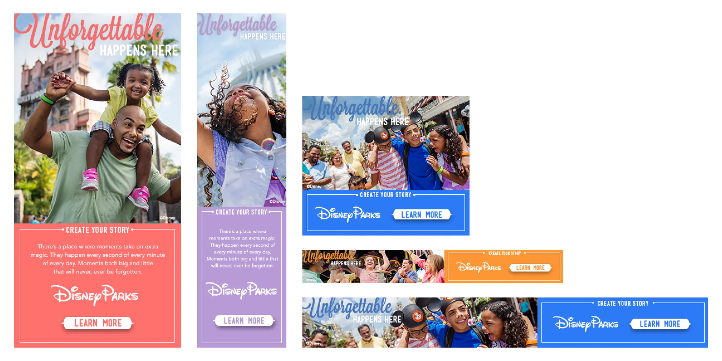 Unforgettable Happens Here: Static Banner Ads